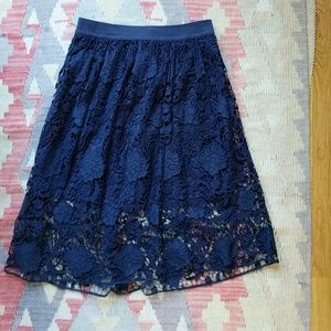 Navy lacy skirt from ann taylor